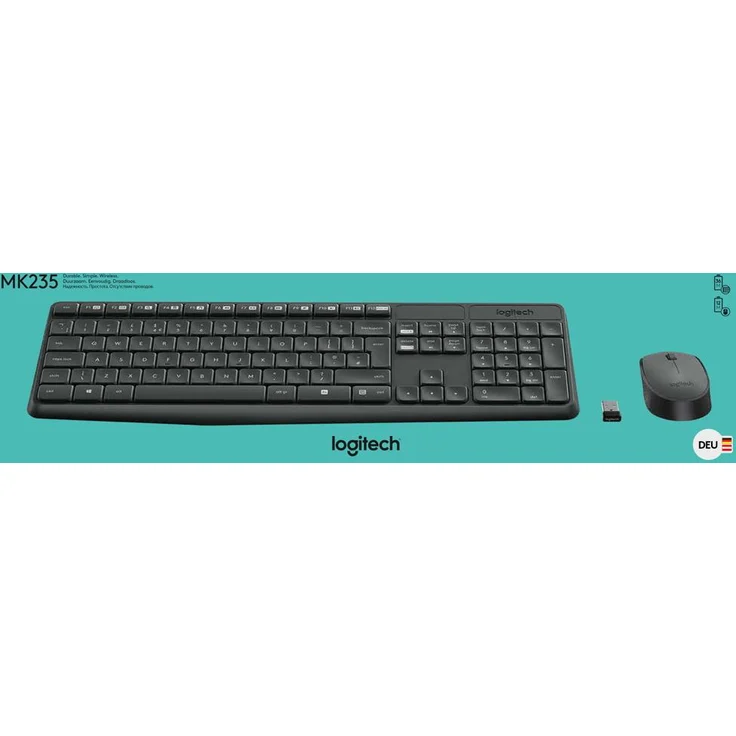 Logitech MK235 - Tastatur-und-Maus-Set - kabellos - 2,4 GHz - Deutsch QWERTZ (920-007905) – Bild 8