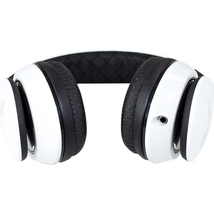 FANTEC SHP-3 On Ear Stereo HiFi Kopfhörer (mit Freisprechfunktion, integriertes Mikrofon, 1-Tasten Fernbedienung, abnehmbares Textilkabel, 3,5 mm Klinkenstecker) weiss/schwarz – Bild 5