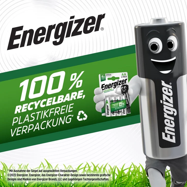 Energizer AAA Akkus, Recharge Power Plus Akku, 4 wiederaufladbare Batterien AAA – Bild 6