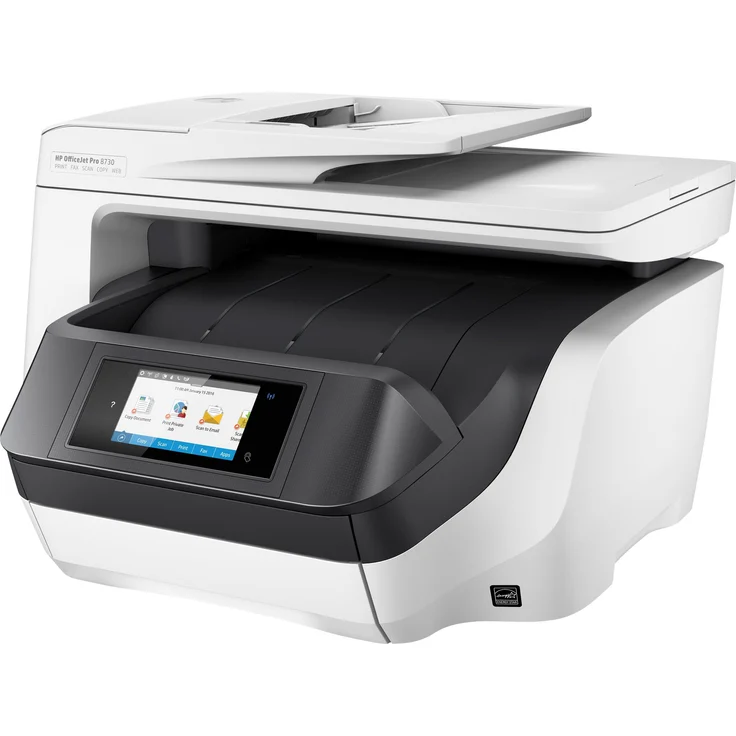 HP OfficeJet Pro 8730 (4-in-1) Multifunktionsdrucker - (Thermal Inkjet) Farbe, Druckgeschwindigkeit: 24 s/w, 20 Farbe, Auflösung: 2400 x 1200, USB, LAN, WLAN, Instant Ink (D9L20A#A80) – Bild 8