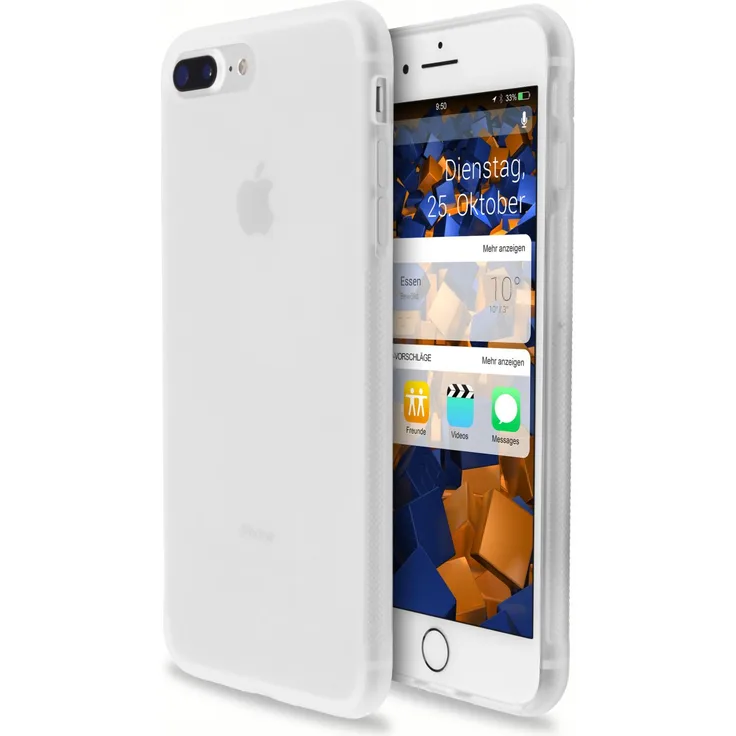 mumbi TPU Hülle double GRIP weiß für Apple iPhone 7 Plus/8 Plus