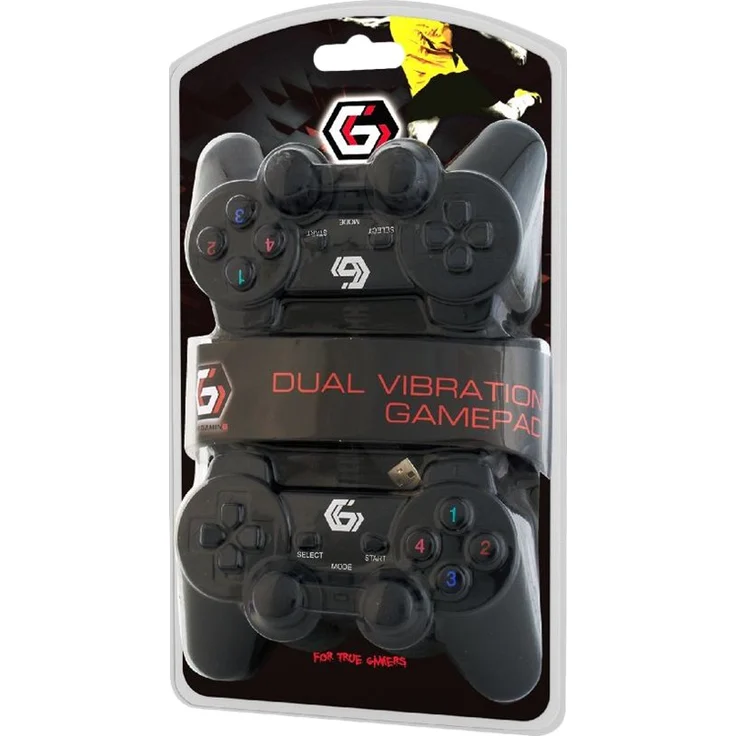 Gembird Double Dual Vibration Gamepad Schwarz (JPD-UDV2-01) (PC) – Bild 2