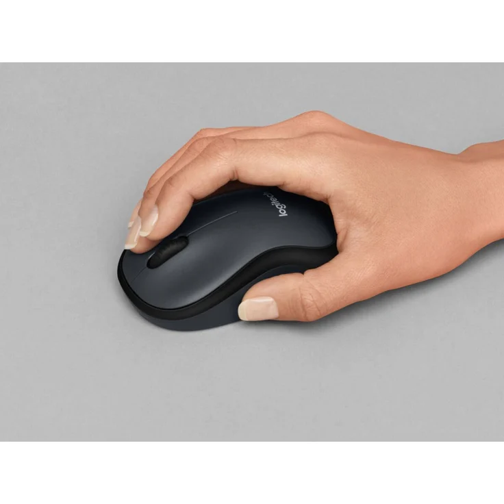 Logitech M220 Silent Kabellose Maus, 2,4 GHz mit Nano-USB-Empfänger, 1000 DPI Optical Tracking, 18 Monate Batterielaufzeit, für Links- und Rechtshänder, kompatibel mit PC, Mac, Laptop, Schwarz (910-004878) – Bild 5