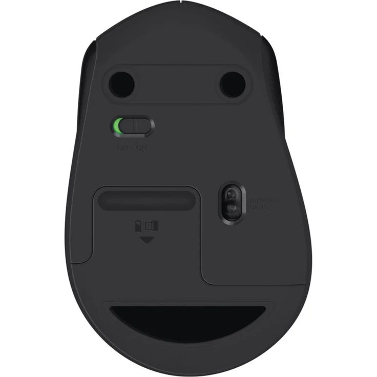 Logitech M330 Silent Plus Kabellose Maus, 2.4 GHz Verbindung via Nano USB-Empfänger, 1000 DPI Optischer Sensor, 24-Monate Akkulaufzeit, 3 Tasten, PC-Mac - schwarz, Englische Verpackung – Bild 7