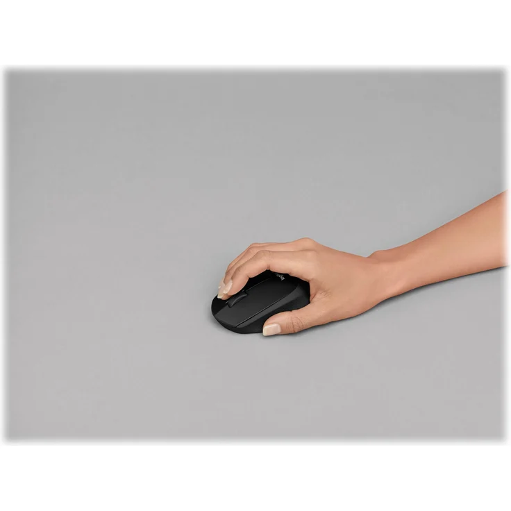 Logitech M330 Silent Plus Kabellose Maus, 2.4 GHz Verbindung via Nano USB-Empfänger, 1000 DPI Optischer Sensor, 24-Monate Akkulaufzeit, 3 Tasten, PC-Mac - schwarz, Englische Verpackung – Bild 4