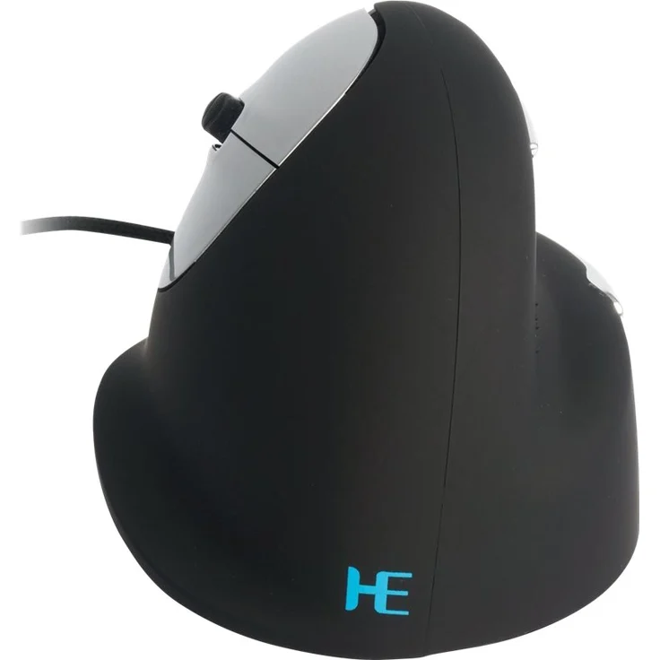 R-Go HE Ergonomische Maus - Premium-Vertikal-Maus - Mittel (165-195mm) Linkshändige Vertikal - Drahtgebundenen - Schlankes Design - Plug-and-Play-Funktion - Schwarz – Bild 4