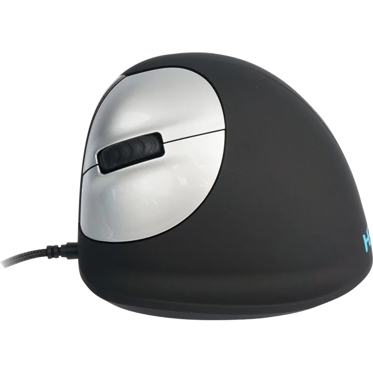 R-Go HE Ergonomische Maus - Premium-Vertikal-Maus - Mittel (165-195mm) Linkshändige Vertikal - Drahtgebundenen - Schlankes Design - Plug-and-Play-Funktion - Schwarz – Bild 3