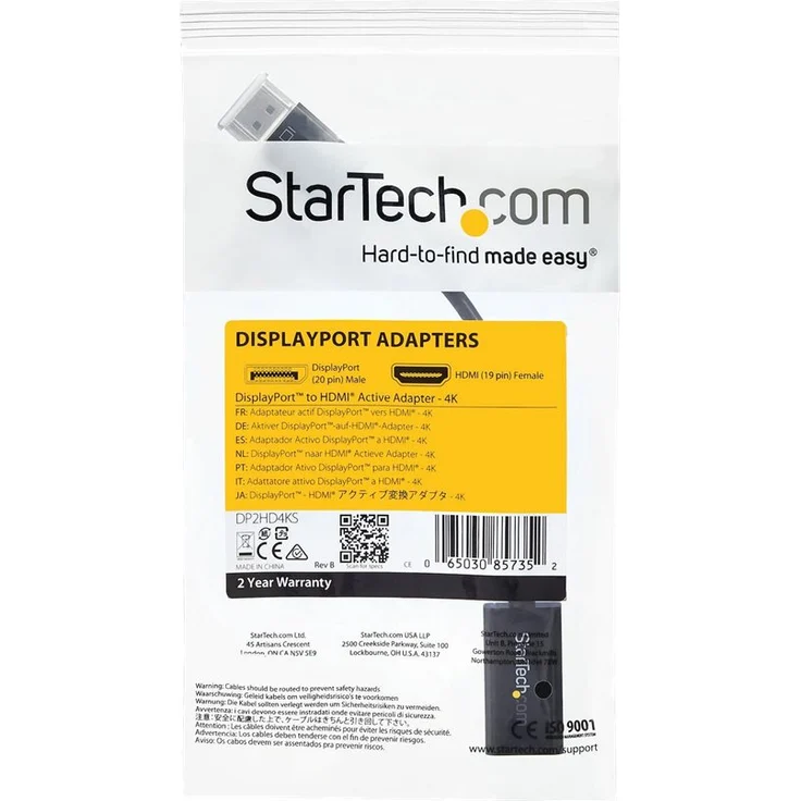 StarTech.com DisplayPort auf HDMI 4k 30Hz Adapter, DP 1.2 zu HDMI Video und Audio aktiv Konverter 1080p 60Hz für Computer - Laptop – Bild 2