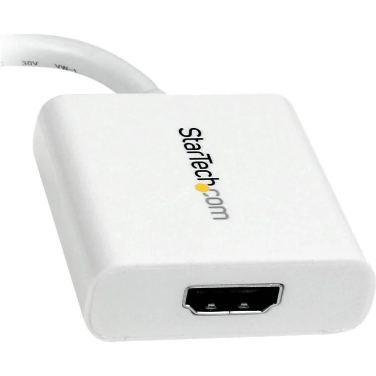StarTech.com Mini DisplayPort auf HDMI Adapter, mDP zu HDMI (Stecker-Buchse) Konverter, 1920x1200, Weiß – Bild 2