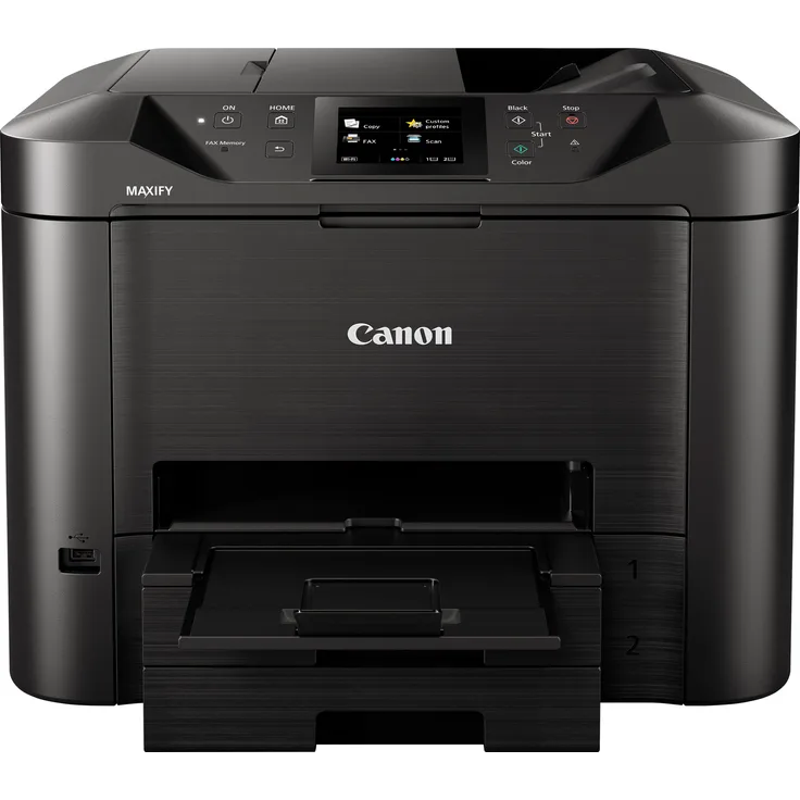 Canon MAXIFY MB5450 (4-in-1) Multifunktionsdrucker - (Tintenstrahl) Farbe, Druckgeschwindigkeit: 24 s/w, 15,5 Farbe, Auflösung: 1200 x 600, LAN, WLAN, AirPrint, Mobile Print, Cloud Print (0971C006)