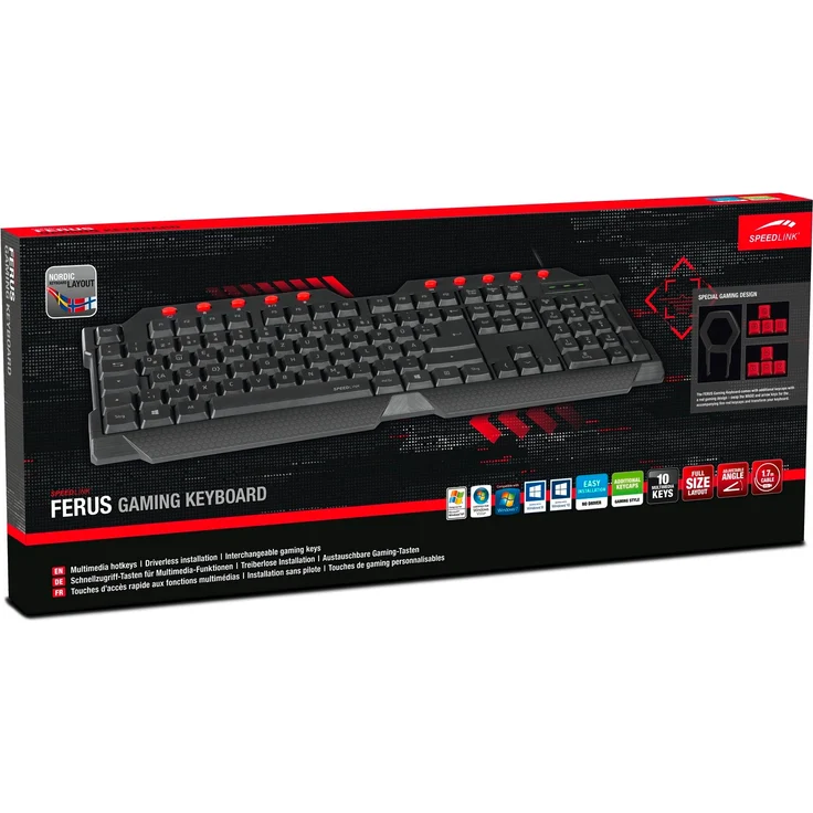 FERUS Gaming Keyboard, black - NOR Layout QWERTY – Bild 3