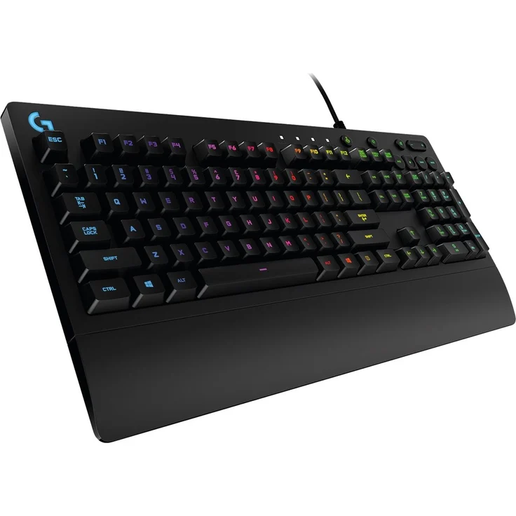 Logitech G213 Prodigy Gaming-Tastatur, RGB-Beleuchtung, Programmierbare G-Tasten, Multi-Media Bedienelemente, Integrierte Handballenauflage, Spritzwassergeschützt, Deutsches QWERTZ-Layout - Schwarz – Bild 7