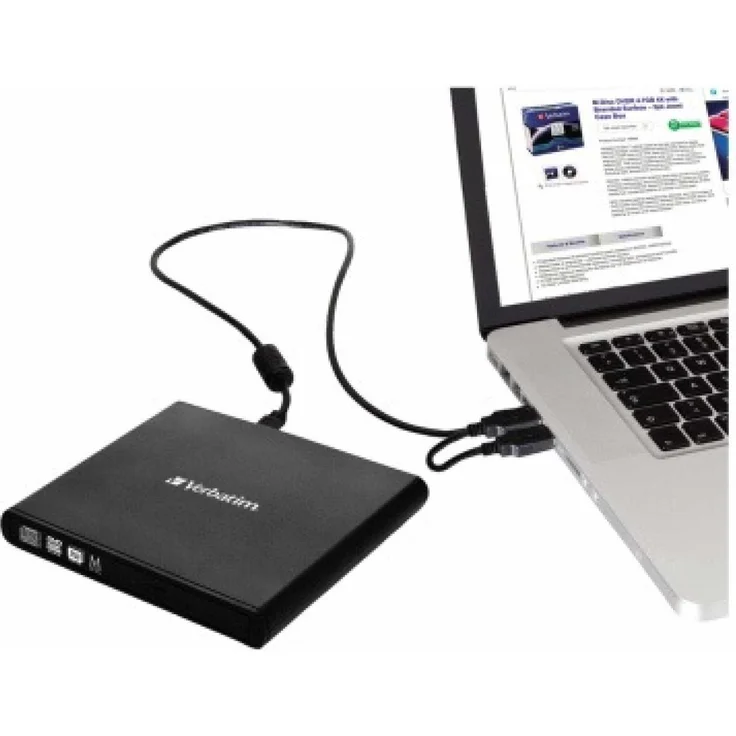Verbatim Externer Slimline CD-DVD-Brenner, mobiles externes Laufwerk, schnelle Datensicherung, mit Nero Burn & Archive - schwarz – Bild 5