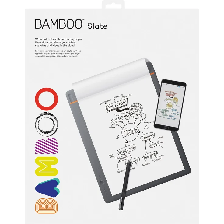 Wacom Bamboo Slate Smartpad A4, Großes Notepad (mit Digitalisierungs-Funktion inkl. Eingabestift mit Kugelschreiber-Mine, geeignet für Android & Apple) – Bild 7
