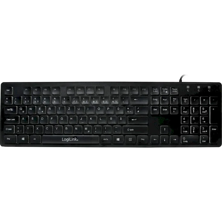 LogiLink Illuminated - Tastatur - hinterleuchtet - USB - Deutsch QWERTZ (ID0138) – Bild 9