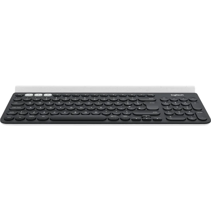 Logitech K780 Kabellose Tastatur, Bluetooth & 2.4 GHz Verbindung, Multi Device & Easy-Switch Feature, Integrierte Halterung, PC-Mac-Tablet-Smartphone, Englisches QWERTY-Layout - dunkelgrau-weiß – Bild 3