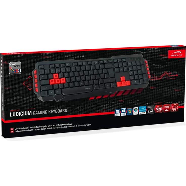LUDICIUM Gaming Keyboard, black - NOR Layout QWERTY – Bild 3