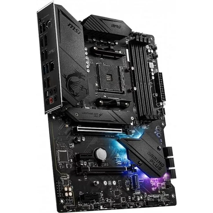 MSI MPG B550 Gaming Plus Motherboard (AMD AM4, DDR4, PCIe 4.0, SATA 6Gb-s, M.2, USB 3.2 Gen 2, HDMI-DP, ATX) – Bild 1