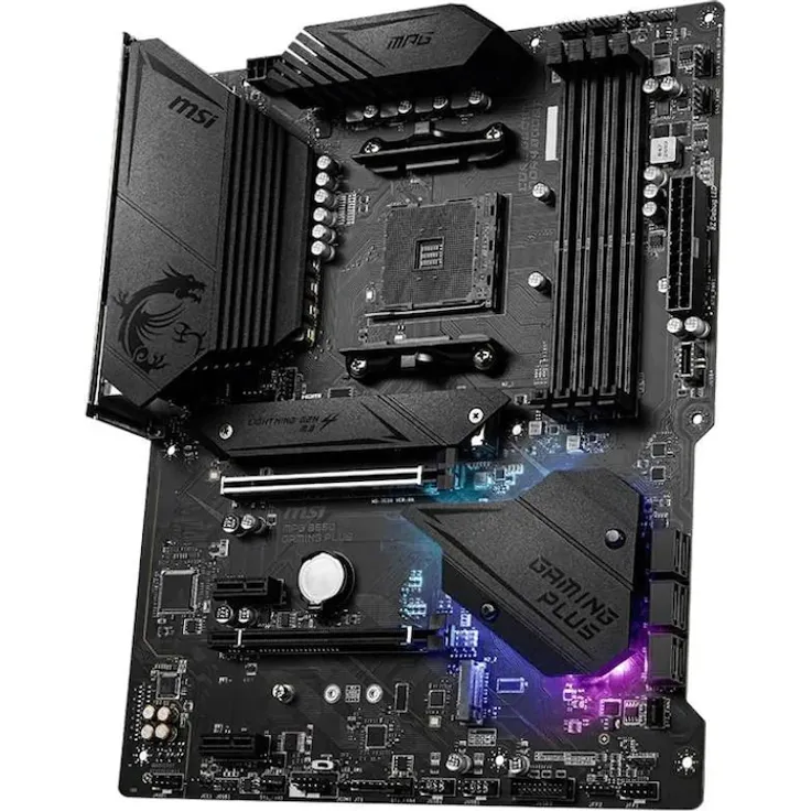 MSI MPG B550 Gaming Plus Motherboard (AMD AM4, DDR4, PCIe 4.0, SATA 6Gb-s, M.2, USB 3.2 Gen 2, HDMI-DP, ATX) – Bild 3