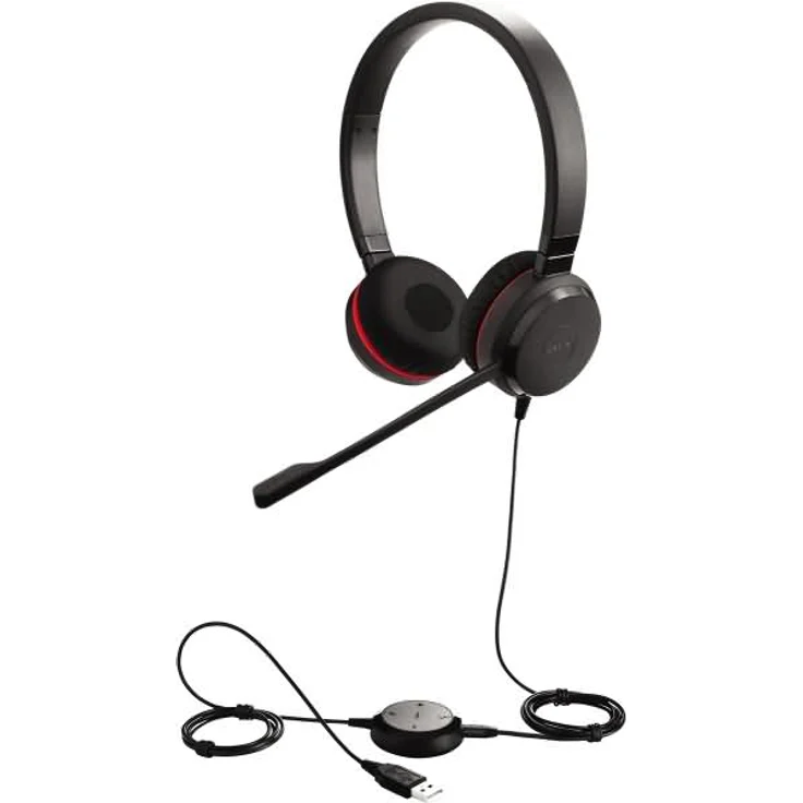 Jabra Evolve 30 MS Stereo Headset Unified Communications Kopfhörer für VoIP Softphone mit passivem Noise-Cancelling USB-Kabel mit Anrufsteuerung Schwarz – Bild 3