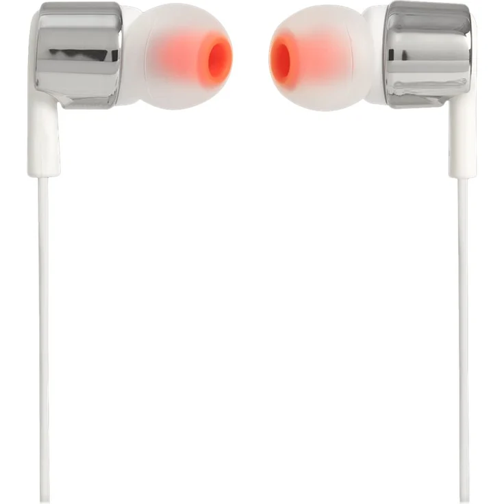 JBL T210 Kompatibel mit Apple und Android Geräten In-Ear Kopfhörer mit Mikrofon, weiß, silber – Bild 10