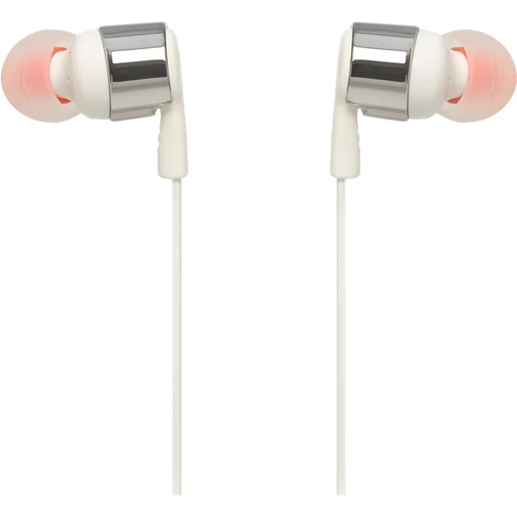 JBL T210 Kompatibel mit Apple und Android Geräten In-Ear Kopfhörer mit Mikrofon, weiß, silber – Bild 9