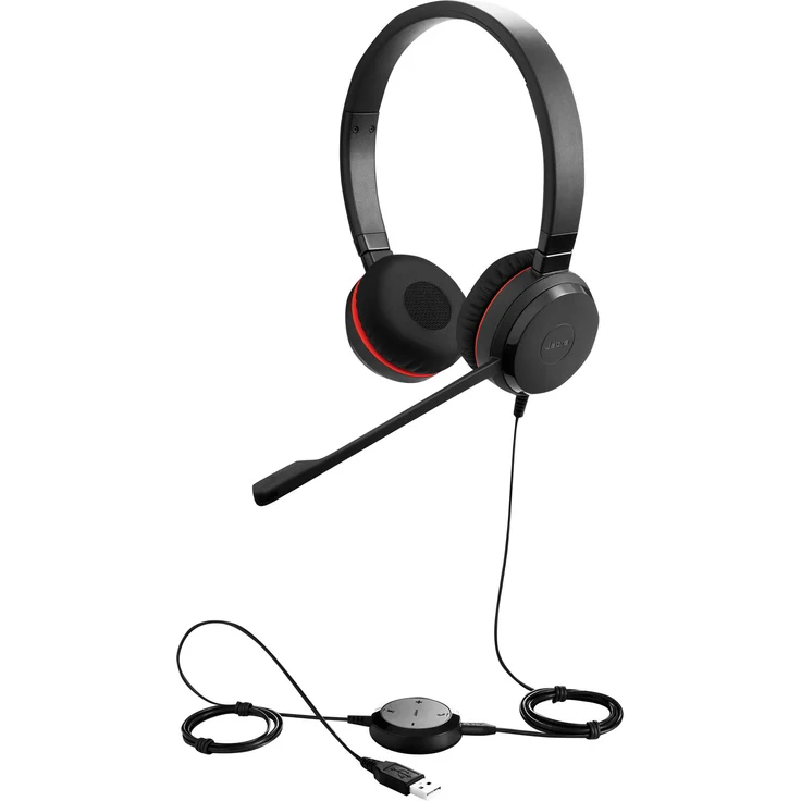 Jabra Evolve 30 MS Stereo Headset Microsoft zertifizierte Kopfhörer für VoIP Softphone mit passivem Noise-Cancelling USB-Kabel mit Anrufsteuerung Schwarz – Bild 2