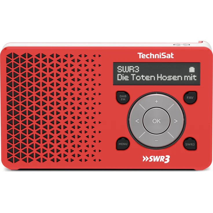 TechniSat Digitradio 1 SWR3-Edition Mini Tragbares Radio, OLED-Display, rot, silber – Bild 6