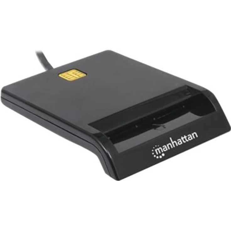 Manhattan 102049 Smartcard-Lesegerät Chipkartenleser USB extern schwarz – Bild 2