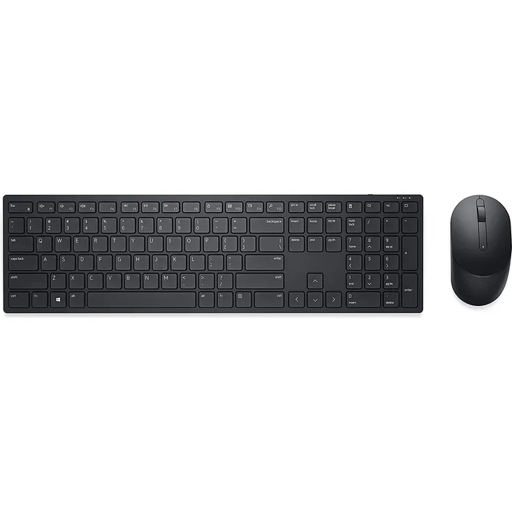 Dell Pro KM5221W - Retail Box - Tastatur-und-Maus-Set - kabellos - 2.4 GHz - QWERTY - USA International - Schwarz