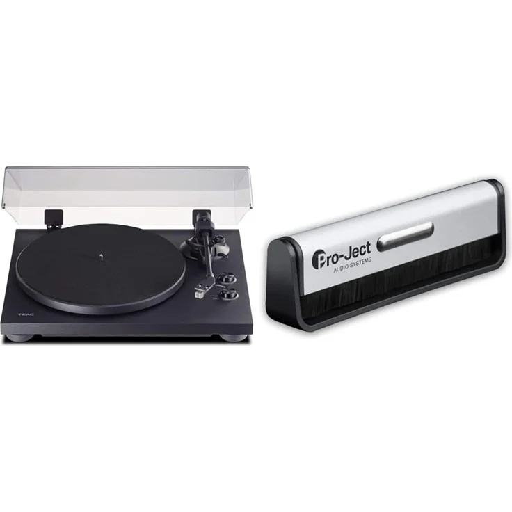 TEAC TN-280BT-A3 Bluetooth-Plattenspieler, Riemenantrieb, MM Phono-Vorverstärker, High-Density MDF-Gehäuse, schwarz – Bild 4