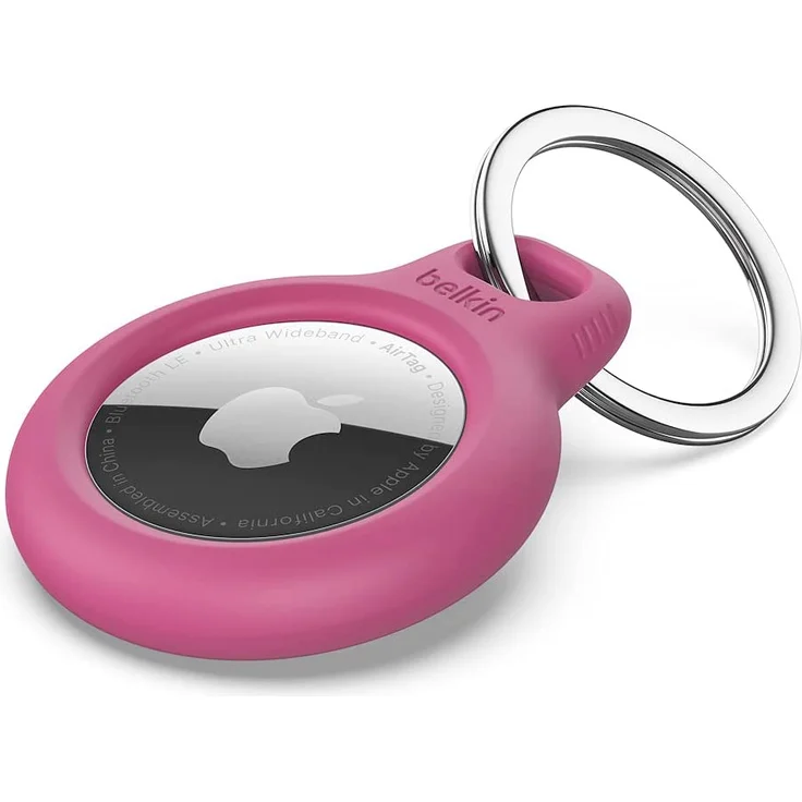Belkin F8W973 Secure Holder mit Schlüsselanhänger, geeignet für Apple AirTag, pink (F8W973btPNK) – Bild 3