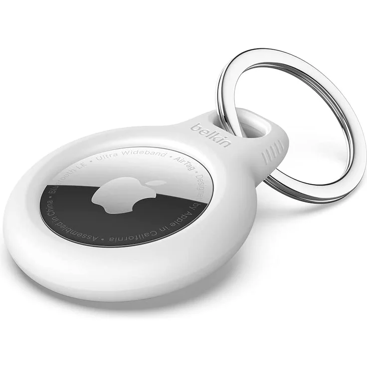 Belkin F8W973 Secure Holder mit Schlüsselanhänger, geeignet für Apple AirTag, weiß (F8W973btWHT) – Bild 3