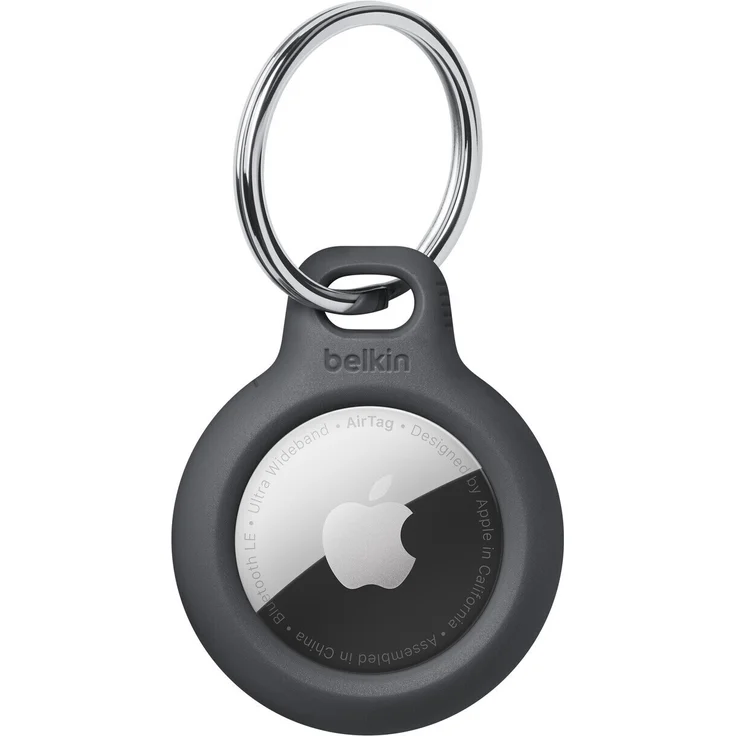 Belkin F8W973 Secure Holder mit Schlüsselanhänger, geeignet für Apple AirTag, schwarz (F8W973btBLK) – Bild 1