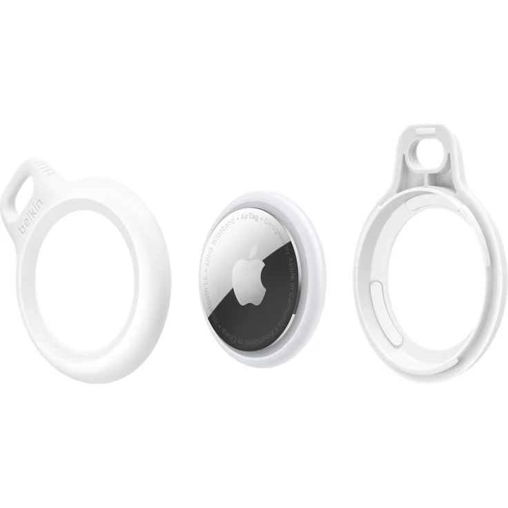Belkin F8W973 Secure Holder mit Schlüsselanhänger, geeignet für Apple AirTag, weiß (F8W973btWHT) – Bild 4