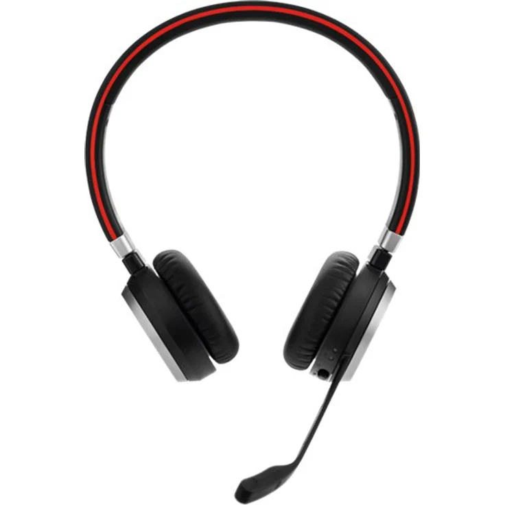 Jabra Evolve 65 Wireless Stereo On-Ear Headset Microsoft zertifizierte Kopfhörer mit langer Akkulaufzeit USB Bluetooth Adapter Schwarz (100-98500000-99) – Bild 2
