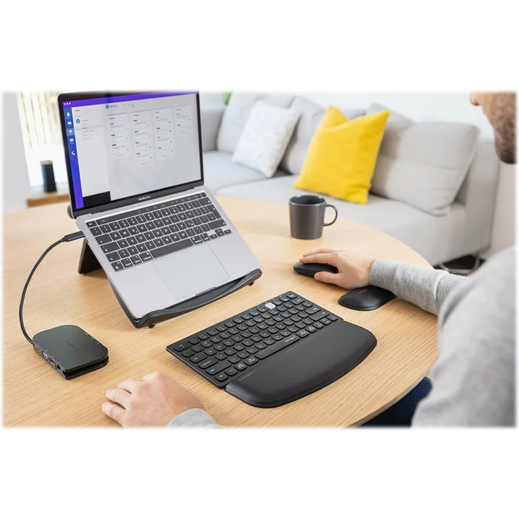 Kensington Easy Riser tragbarer ergonomischer Laptopständer 12 Zoll - 17 Zoll für Windows und Mac Geräte mit Secure Fit und SmartFit System, zur besseren Kühlung und Luftzirkulation, schwarz, K52788WW – Bild 6