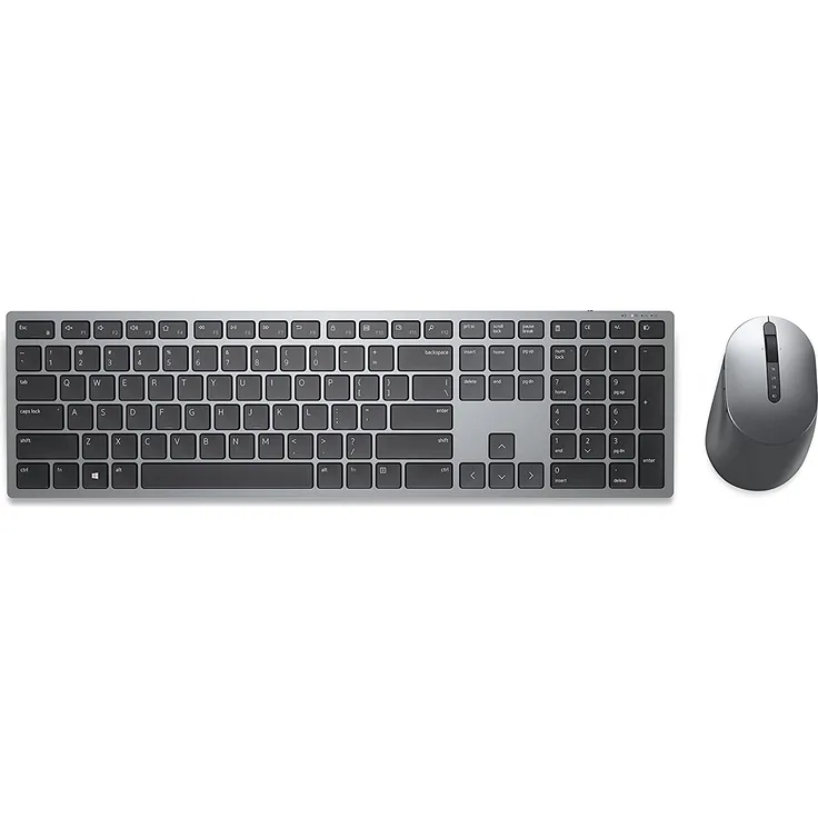 Dell KM7321W Premier Multi-Device Keyboard and Mouse Combo, Titan Grey, USB/Bluetooth, FR AZERTY (580-AJQM / KM7321W-GY-FR)