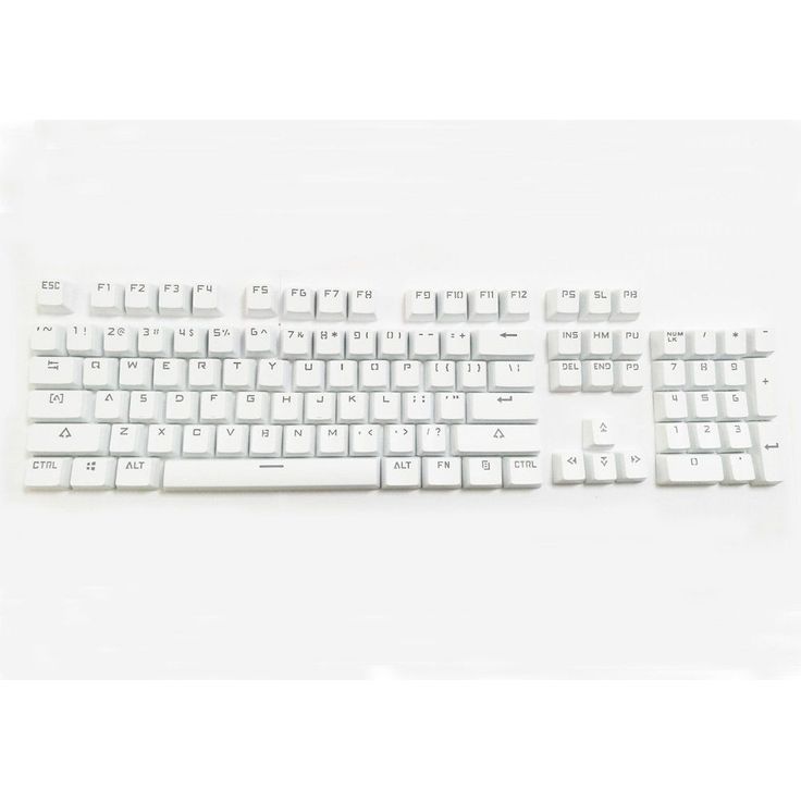 Feicuan Universal 104 Keyset Keycap ABS Colorful Backlit Replacement Key Cap Cover für Mechanische Tastatur -White