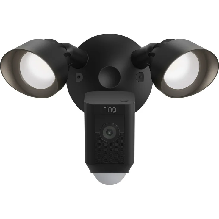 Ring Floodlight Cam Wired Plus, Überwachungskamera außen mit WLAN und HD-Video, Kamera mit LED-Flutlicht, Nachtsicht in Farbe, präzise Bewegungserfassung und Sirene, funktioniert mit Amazon Alexa, schwarz – Bild 2