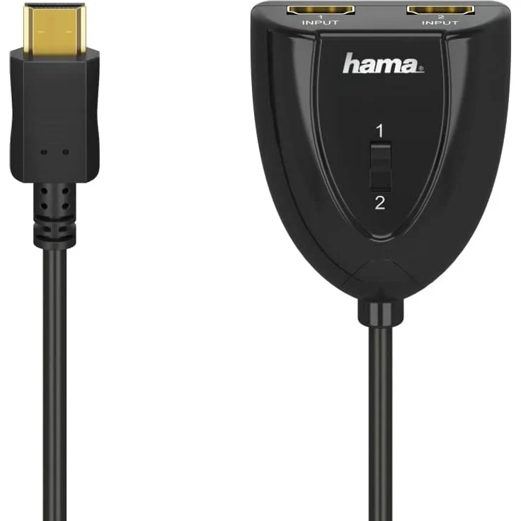 Hama 00205161, HDMI Typ A (Standard), 2 x HDMI Type A (Standard), Schwarz