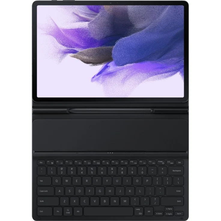 Samsung EJ-DT730 Book Cover Keyboard Slim für Galaxy Tab S7+ / Tab S7 FE / Tab S8+, schwarz, DE (EF-DT730BBGGDE) – Bild 3