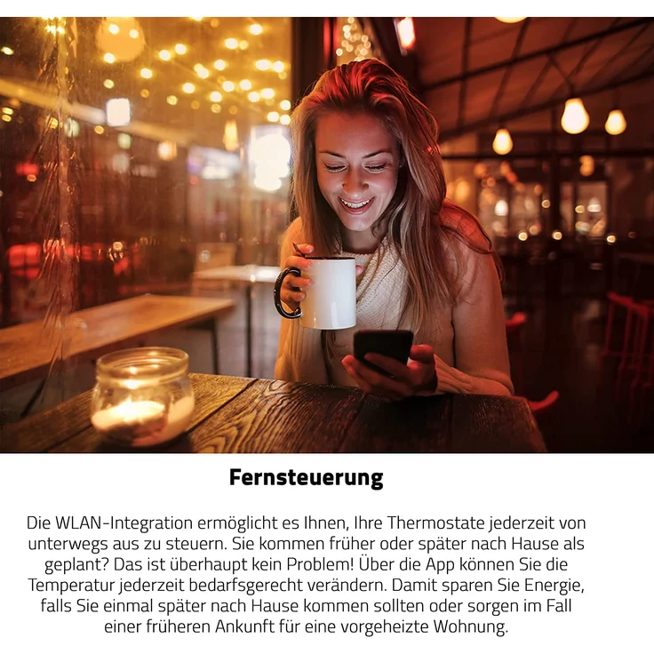 Eurotronic Comet Wifi 2021, Heizkörperthermostat, intelligentes Heizen per WLAN, Heizkosten sparen, Thermostat zur Regulation der Raumtemperatur von unterwegs (700200) – Bild 7