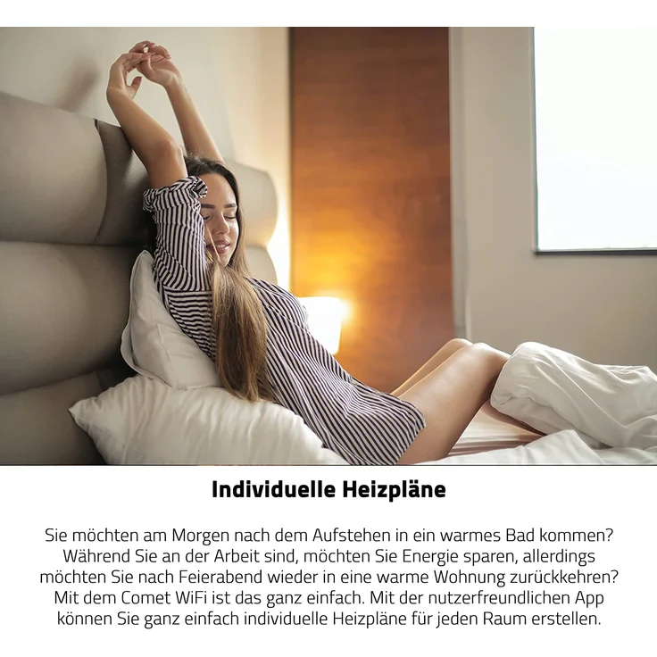 Eurotronic Comet Wifi 2021, Heizkörperthermostat, intelligentes Heizen per WLAN, Heizkosten sparen, Thermostat zur Regulation der Raumtemperatur von unterwegs (700200) – Bild 8