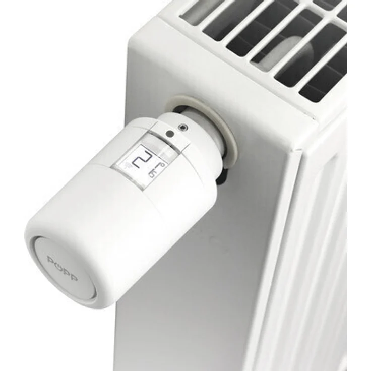 POPP ZigBee Heizungsthermostat, SmartThings & Amazon Alexa kompatibel - Heizungssteuerung via ZigBee Funk, Heizungsthermostat inkl. Adapter + Batterien, Heizkörperthermostat, weiß (POPZ701721) – Bild 8