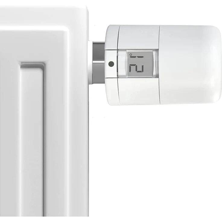 POPP ZigBee Heizungsthermostat, SmartThings & Amazon Alexa kompatibel - Heizungssteuerung via ZigBee Funk, Heizungsthermostat inkl. Adapter + Batterien, Heizkörperthermostat, weiß (POPZ701721) – Bild 2