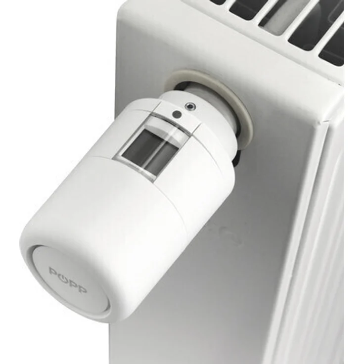 POPP ZigBee Heizungsthermostat, SmartThings & Amazon Alexa kompatibel - Heizungssteuerung via ZigBee Funk, Heizungsthermostat inkl. Adapter + Batterien, Heizkörperthermostat, weiß (POPZ701721) – Bild 10