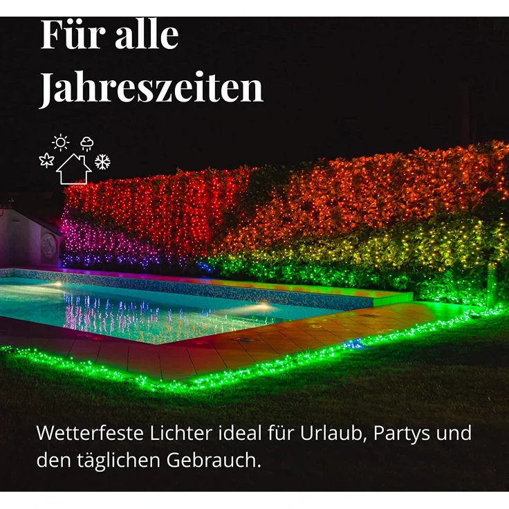 Twinkly Strings – App-gesteuerte LED-Lichterkette mit 400 RGB+W (16 Millionen Farben + Warmweiß) LEDs, 32 m, schwarzes Kabel, intelligente Beleuchtungsdekoration für den Innen- und Außenbereich – Bild 9