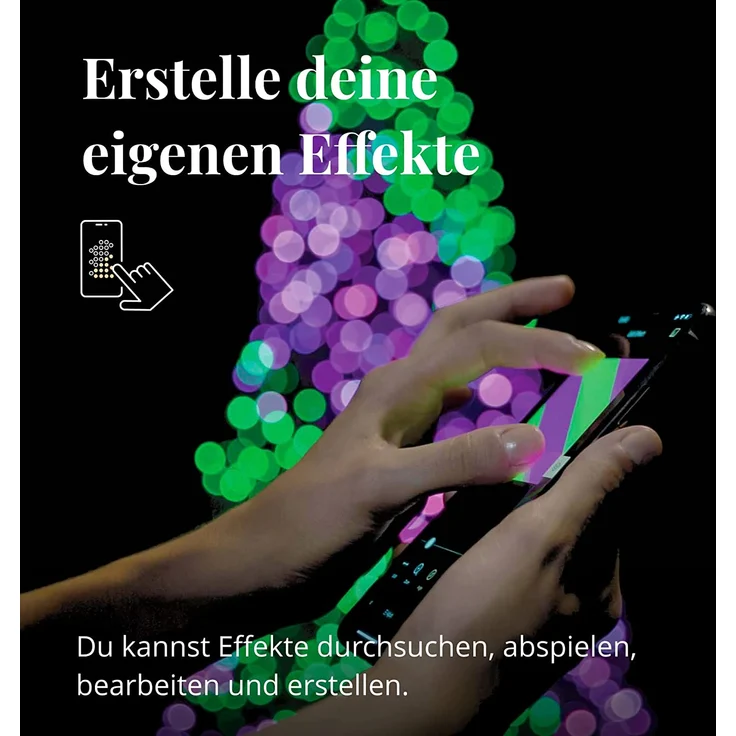 Twinkly Strings – App-gesteuerte LED-Lichterkette mit 400 RGB+W (16 Millionen Farben + Warmweiß) LEDs, 32 m, schwarzes Kabel, intelligente Beleuchtungsdekoration für den Innen- und Außenbereich – Bild 5
