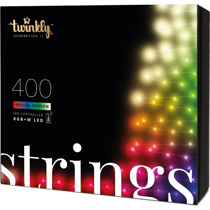Twinkly Strings – App-gesteuerte LED-Lichterkette mit 400 RGB+W (16 Millionen Farben + Warmweiß) LEDs, 32 m, schwarzes Kabel, intelligente Beleuchtungsdekoration für den Innen- und Außenbereich – Bild 11